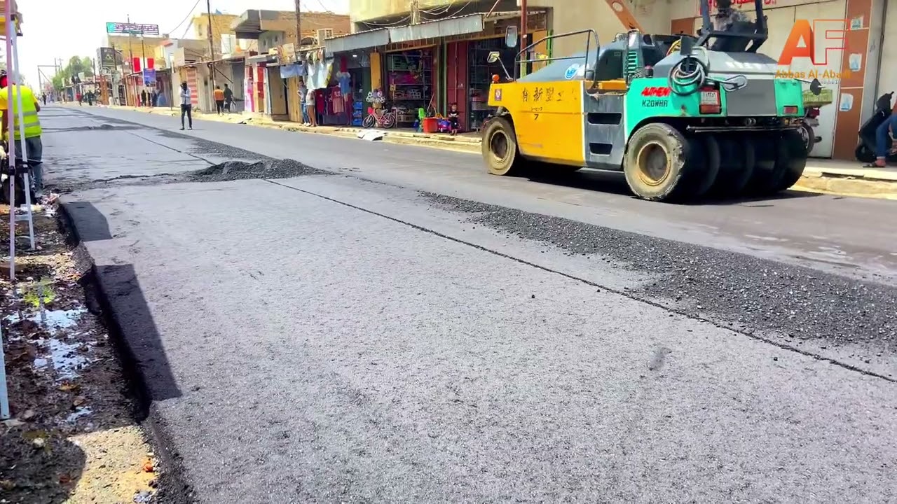 تبليط الشارع التجاري في قلعة صالح