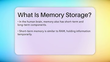 What Is Memory Storage? - The Personal Growth Path