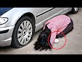 Mom Bends Over To Fix Flat Tire On Vacant Lot, Man Takes Notice