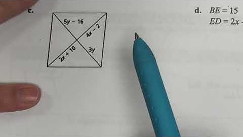 Geometry Standards: 7.2 Day 2: Properties of Parallelograms
