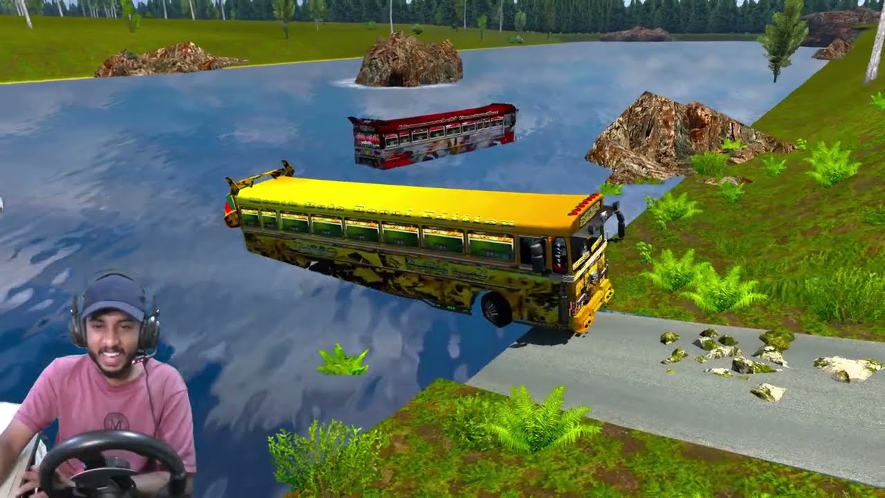 බස් එකක් ගංවතුරෙ ගියා | part 01 | ets 2 multiplayer convoy