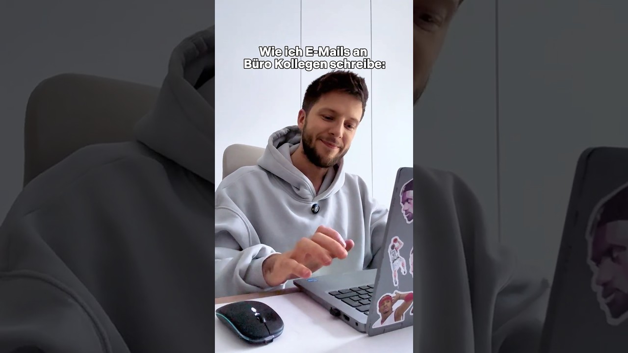 Wie ich E-Mails an Büro Kollegen schreibe 