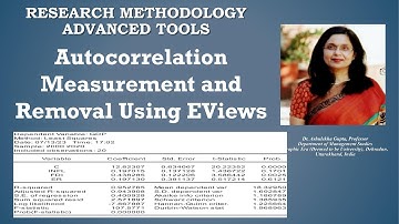 Autocorrelation Measurement and Removal Using EViews(regression)(eviews)(autocorrelation)(variable)