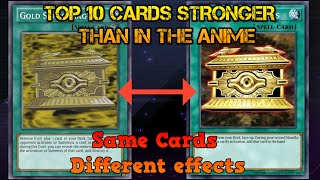 Top 10 Best YuGiOh! Cards Stronger Than In The Anime