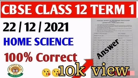 Home science answer key 2021 | class 12th Home science answer key 2021 | class 12th Home science