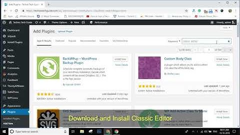How to Revert to Old WordPress Classic Editor from Gutenberg Editor