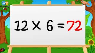 Learn Multiplication Table of Twelve 12 x 1 = 12 - 12 Times