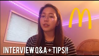 mcdonald's interview questions & answers   tips for teens!!