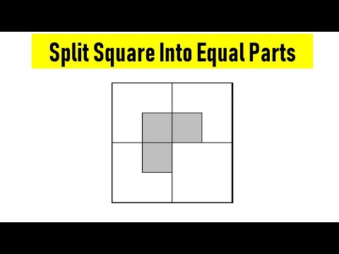 Video: How To Split A Square Into 6 Equal Squares