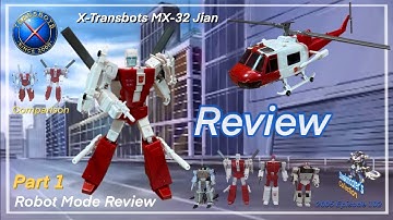 X-Transbots MX-32 Jian / Transformers Masterpiece Protectobot Blades Review Part 1 - Robot Mode