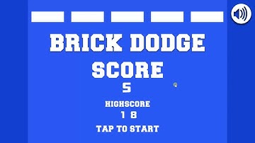 Brick Dodge Game Made With Construct 2 Game Engine