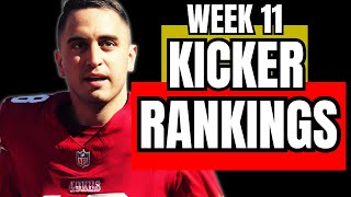 Ranking ALL 30 Kickers for Week 11 Fantasy Football!