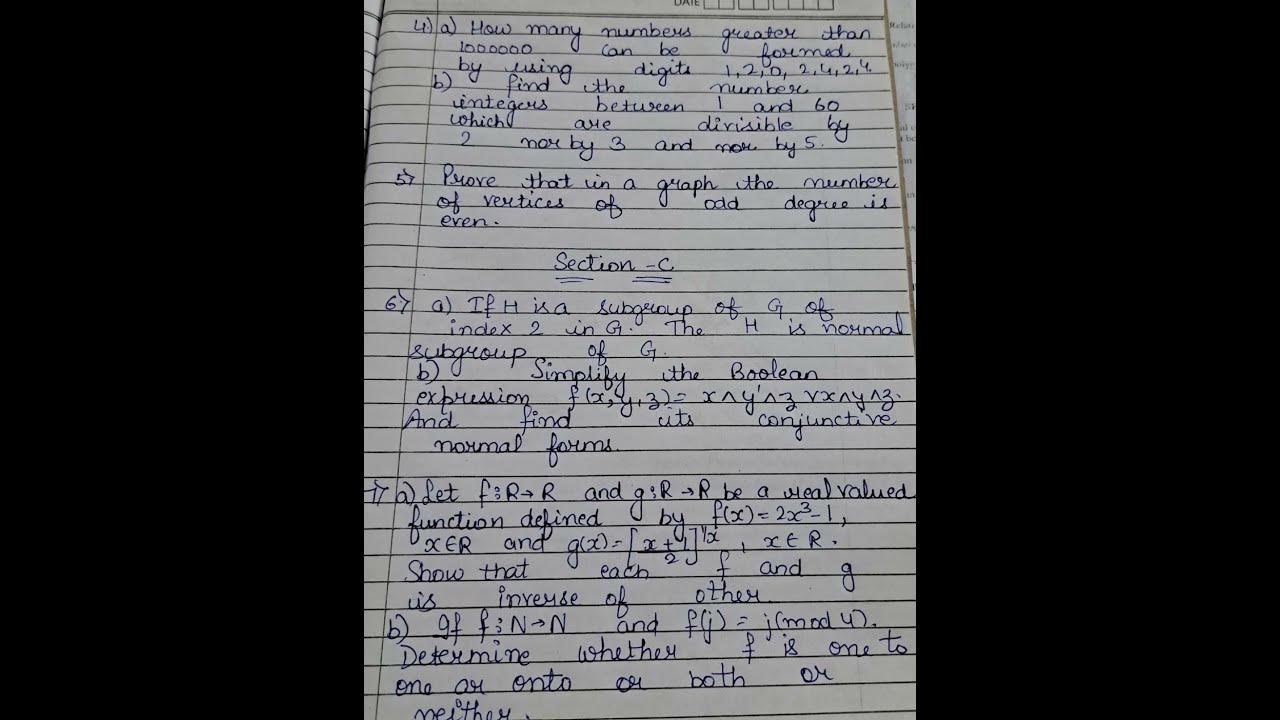 Previous year question paper of discrete mathematics btech ptu youtube