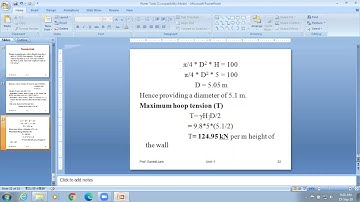 Design of Circular Water Tank by Prof  Sanket Jain