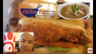 #firsttime #trying Chick-fil-A Spicy Chicken Sandwich - and Aloha Ramen, Seattle Aloha Ramen Seattle Menu