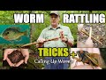 WORM GITTER RATTLING TRICKS for calling up Earth Worms for Fishing or your Garden