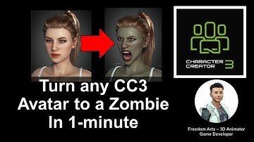 How to turn any CC3 Avatar to a zombie in 1-minute  - Character Creator 3.4 Tutorial