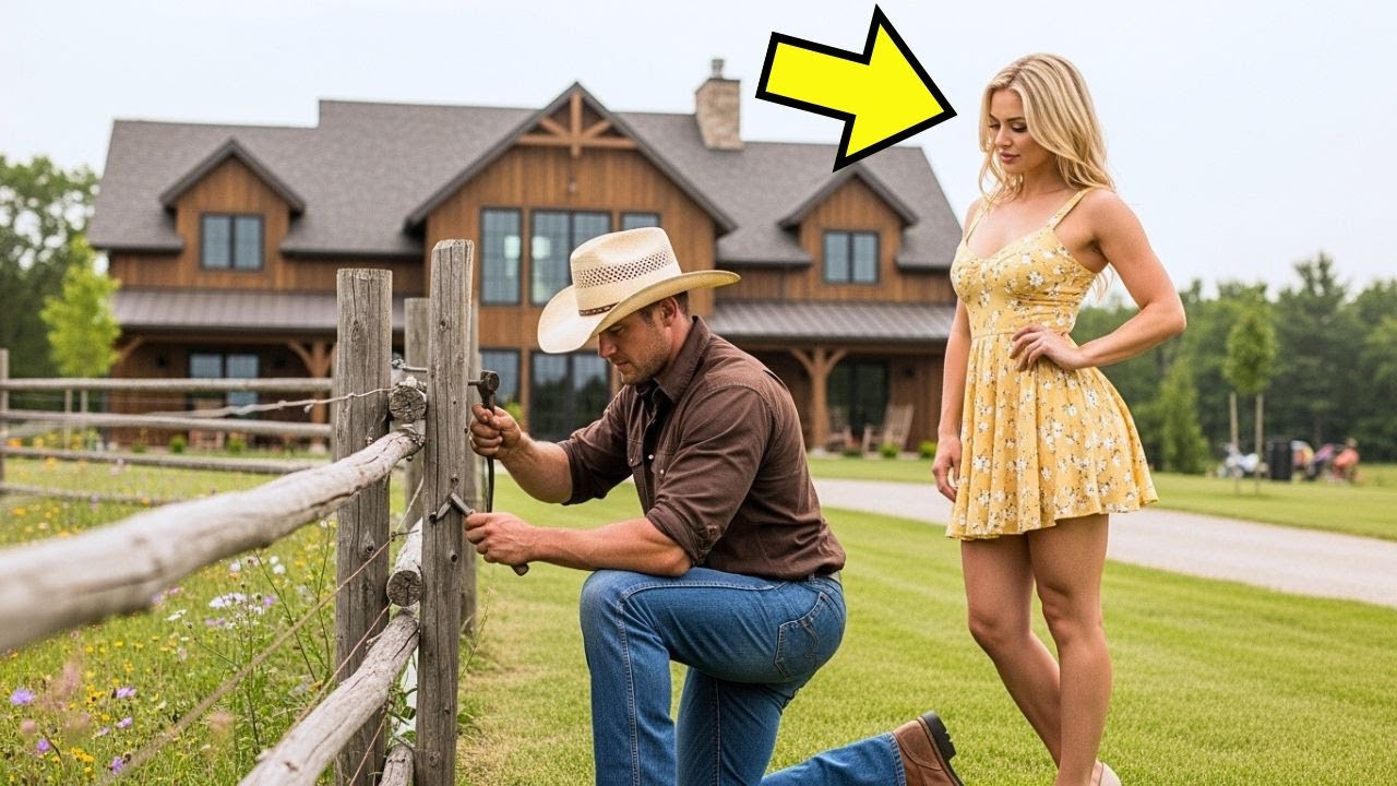 PADRE SOLTERO FUE A REPARAR LA CERCA DE LA VECINA... SIN SABER QUE ELLA ERA DUEÑA DE MEDIA CIUDAD