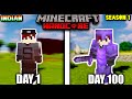 MINECRAFT but I SURVIVED 100 DAYS IN HARCORE WORLD (Hindi) Season 1