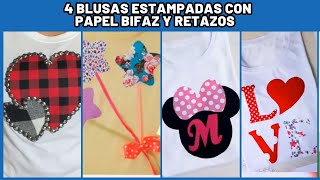 4 BLUSAS ESTAMPADAS CON PAPEL BIFAZ Y RETAZOS ✅  4 PRINTED BLOUSES WITH DOUBLE-FACE PAPER by IDEAS CON LUZ 299 views 9 months ago 9 minutes, 36 seconds