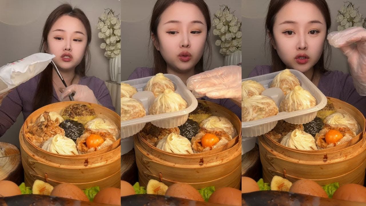 HUGE Bamboo Steamer Feast! Eating Baozi & Sticky Rice Dumplings
