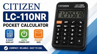 Citizen LC-110NR Pocket Calculator: Portable 8-Digit Electronic Desk Companion 🔢 screenshot 2