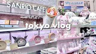 TOKYO JAPAN VLOG|| flying to japan, ikebukuro, Sanrio cafe, Sanrio Giftgate shop, haul+more!