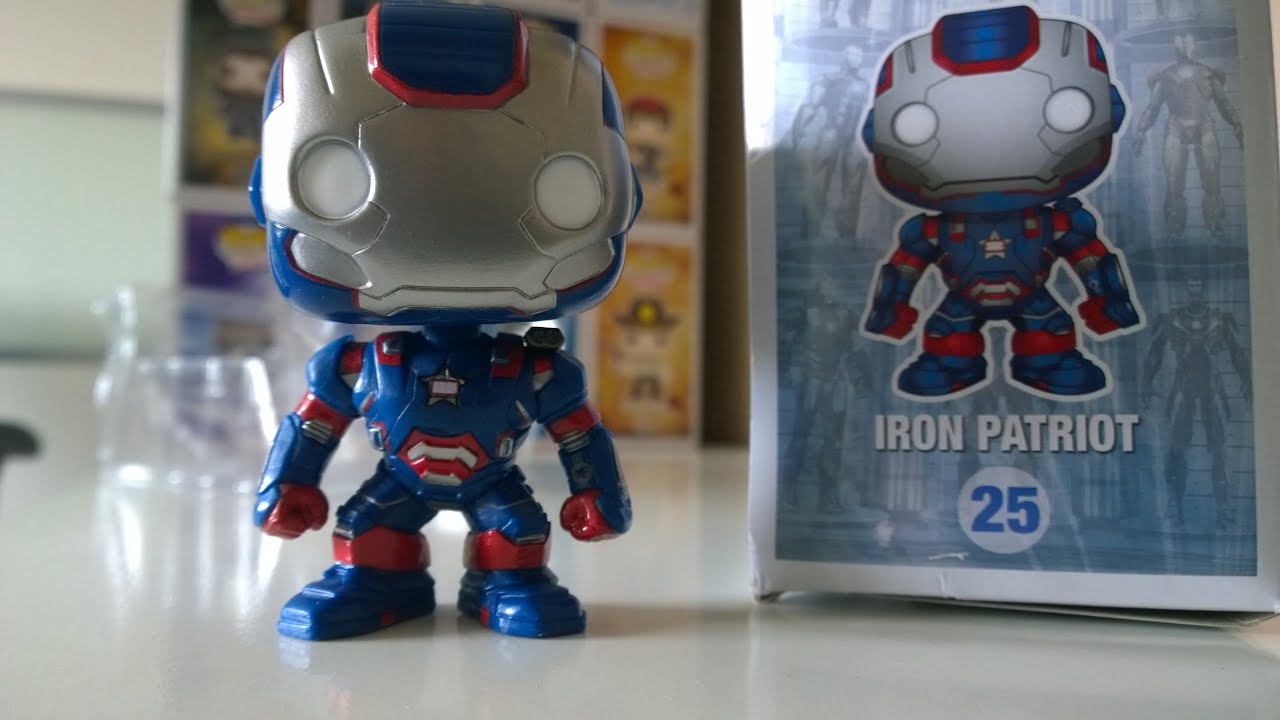 Funko POP! Iron Patriot Iron Man 3 Unboxing and Look