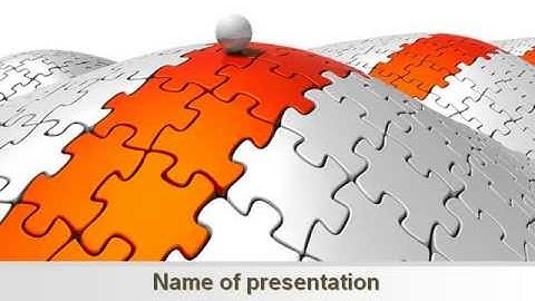 Jigsaw Road PowerPoint Template by PoweredTemplate.com