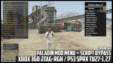 GTA 5 ONLINE - PALADIN MOD MENU + SCRIPT BYPASS - MENU SHOWCASE [+DOWNLOAD][XBOX360-PS3](GTA V MODS)