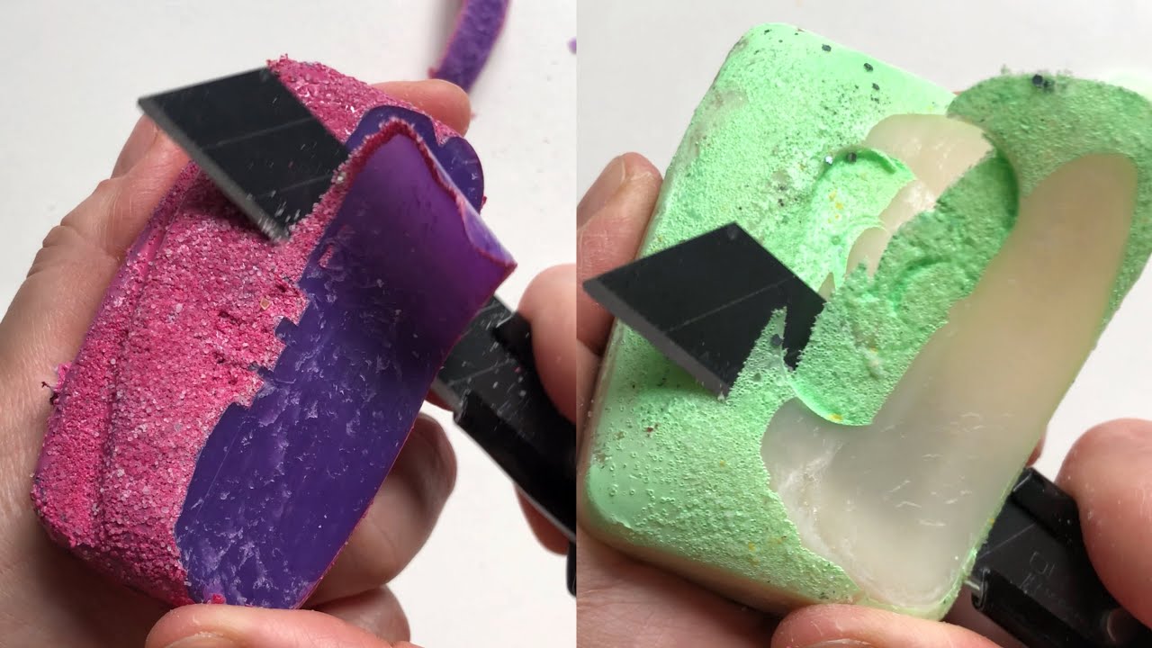 ASMR soft soap, colored soap with salt