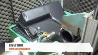 Ultrasonic insertion of brass inserts - Sonic Italia