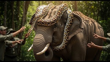 Heart-Stopping Rescue: Mother Elephant vs Giant Python — You Won’t Believe This!