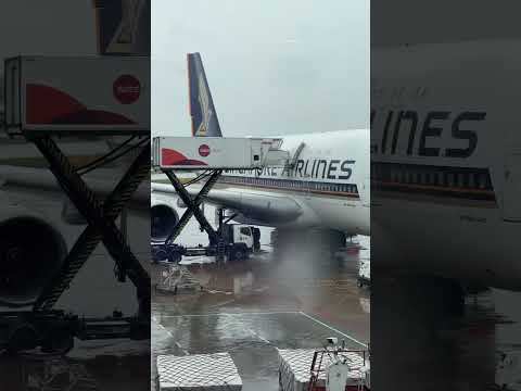 Rain Day Changi Airport Spot Singapore Airlines Airbus A380 #shorts