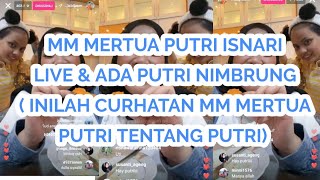 MAMA MERTUA PUTRI ISNARI LIVE ADA PUTRI & CURHAT TENTANG PUTRI ISNARI #putriisnari #cantik #artis