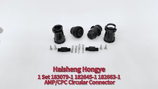 TE Connectivity AMP CPC 9 Pin Circular Plastic Connector | Male Female Plug Cable | hshytech