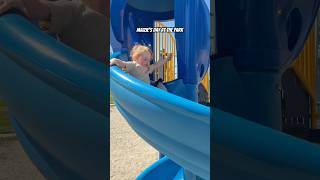 Maize used to not like slides. Now she likes slide. #dadlife #toddler #slide #park