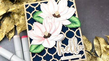 Lovely Layers Magnolia Hello Card with Jessica