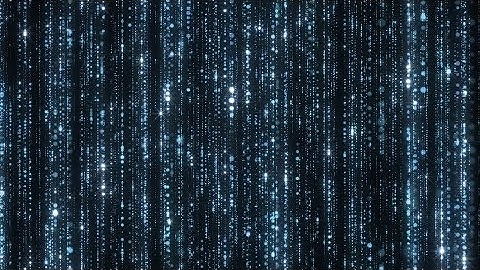 Fly Through Sparkling Silver Particles - Abstract Background