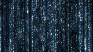 Fly Through Sparkling Silver Particles - Abstract Background