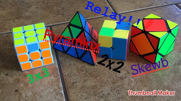 2x2, 3x3, Skewb, And Pyraminx Relay!!!
