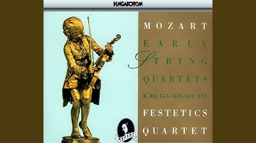 String Quartet No. 3 in G major K. 156 (134b) : III. Tempo di Menuetto