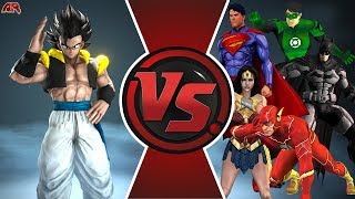 GOGETA vs THE JUSTICE LEAGUE! (Vegeta and Goku vs Superman, Batman, Flash & More) Cartoon Fight Club