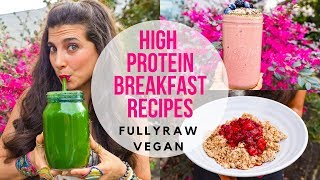 3 HIGH PROTEIN BREAKFAST RECIPES |  FullyRaw Vegan