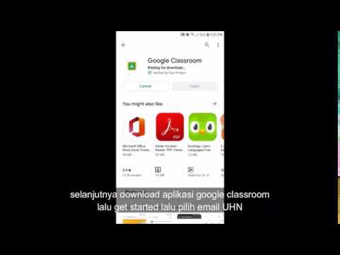 Tutorial membuka email UHN dan Classroom dari smartphone Android
