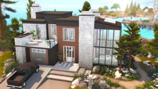 Modern Family Home in the Woods | (no cc) The Sims 4 Speed Build
