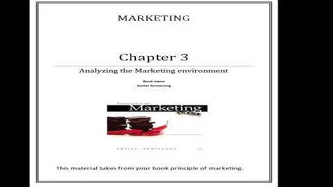 #Chapter 3  Analyze the marketing Environment