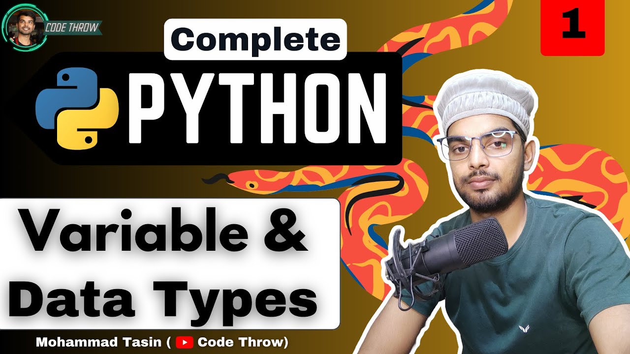 Variable & Data Types ️ | Complete Python Course 🔥 | Lecture 1 - YouTube