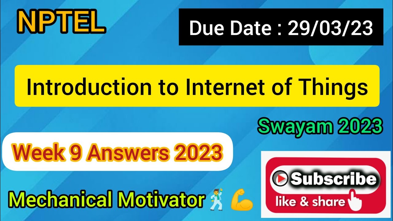 introduction to internet of things nptel assignment 9