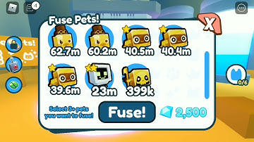 What if u fuse 3 Gold Robot and 1 normal computer | pet simulator X